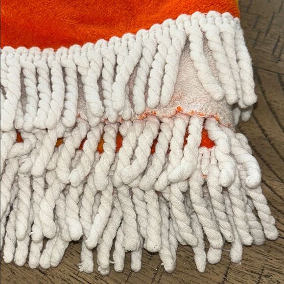 A Taste of Italy 🇮🇹 Aperol Spritz 🥂 Neon Orange and White Fringed Beach 🏖️ Towel - Picture 14 of 17